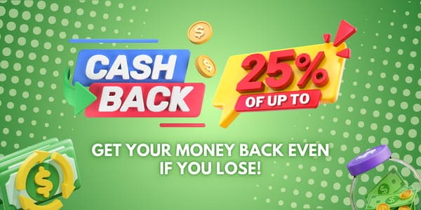 Promo banner with bingo cards and live dealer table artwork